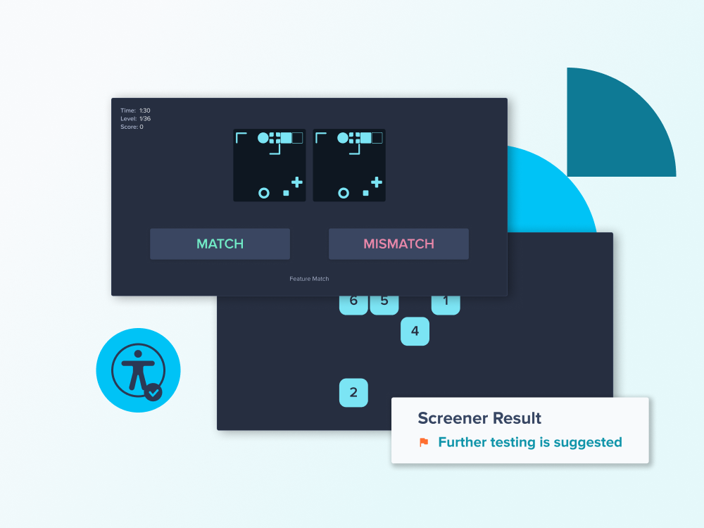 Screenshots of the tasks included in the updated screener.